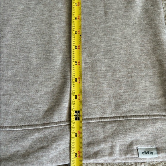Orvis Sweatshirt Beige Oatmeal Long Sleeve Pullover V-neck Soft Fleece Large - Picture 9 of 15